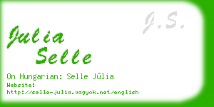 julia selle business card